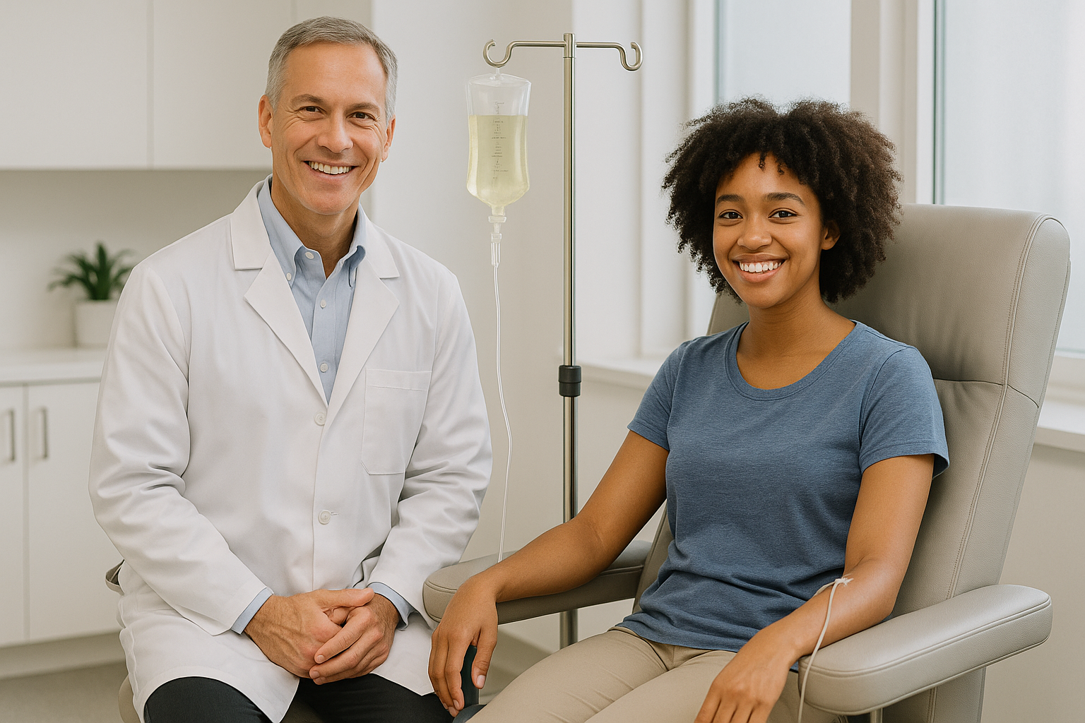 iv doctor talking to patient